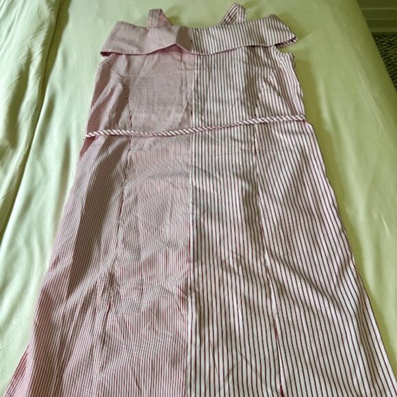 Red & White Pinstripe Dress - Picture 2 of 7